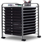 10 Drawer Rolling Storage Cart - 15D x 13W x 34H
