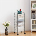 10 Drawer Rolling Storage Cart - 15D x 13W x 34H