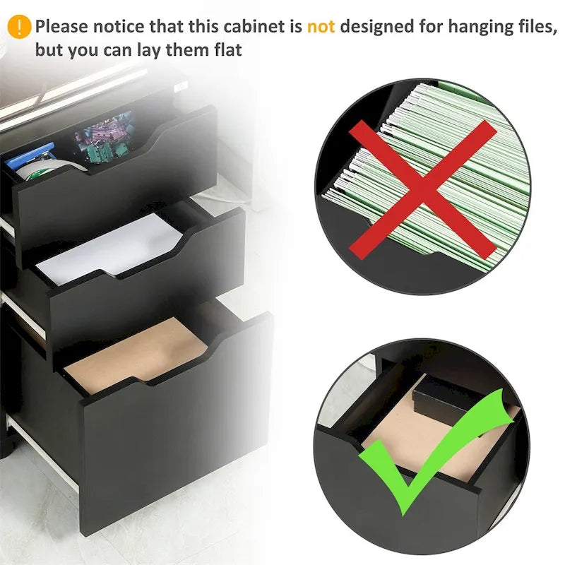 Mobile File Cabinet,Rolling Printer Stand,Vertical Filing Cabinet
