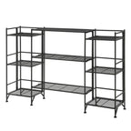 Convenience Concepts Xtra Storage 3 Tier Folding Metal Shelves with Set of 3 Extension Shelves