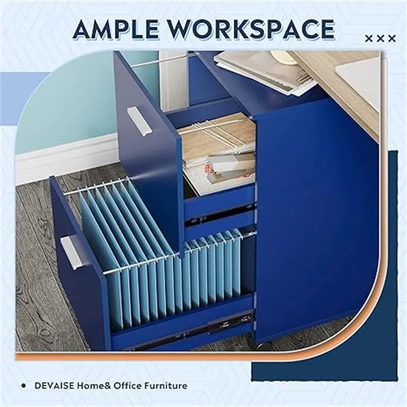 2 Drawer File Cabinet - 15.6D x 16.2W x 26.4H