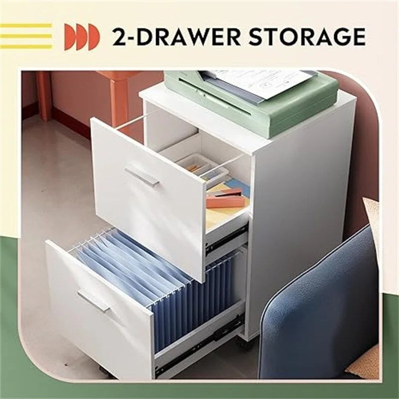 2 Drawer File Cabinet - 15.6D x 16.2W x 26.4H