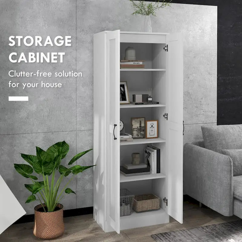69 Tall Storage Cabinet with Adjustable Shelves and Soft Close Doors