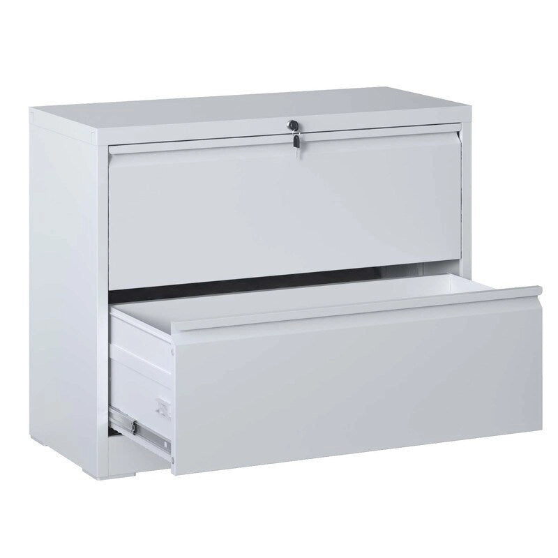 2 Drawer Metal Filing Cabinet with Lock, Legal/Letter/A4/F4 Size