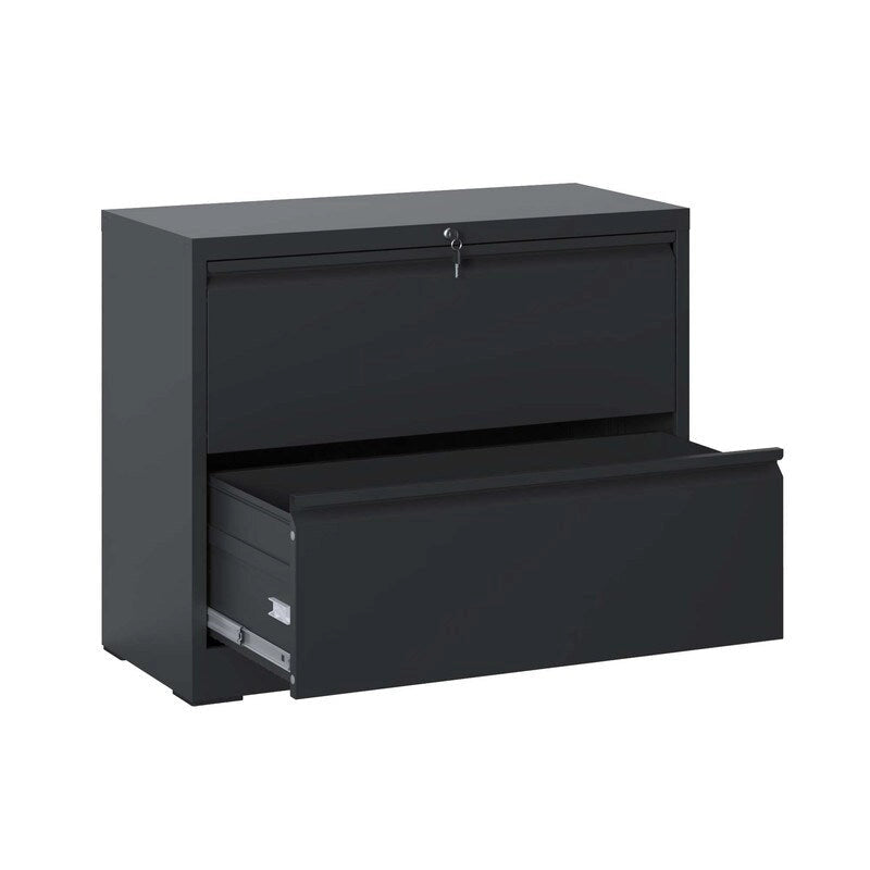 2 Drawer Metal Filing Cabinet with Lock, Legal/Letter/A4/F4 Size