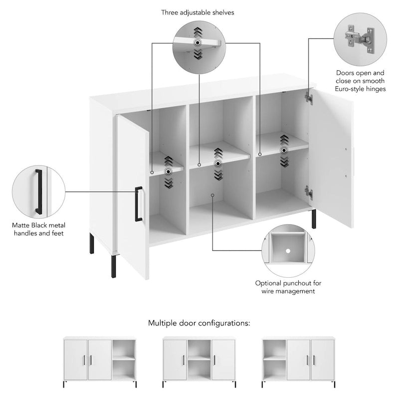 Essence Accent Storage Cabinet with Doors by Bush Furniture