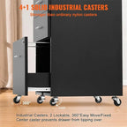 3-Drawer Wood Filing Cabinet - 15.75D x 17.7W x 25.6H