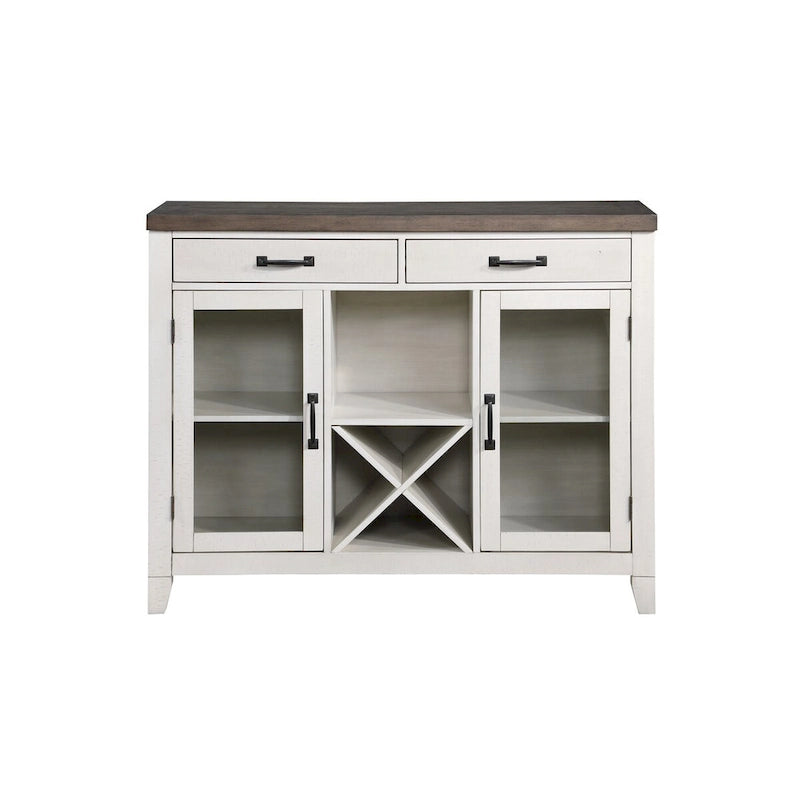 New Classic Furniture Jesse White and Brown Sideboard