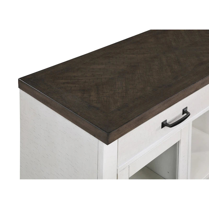 New Classic Furniture Jesse White and Brown Sideboard