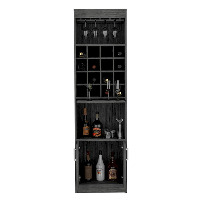 Bar Cabinet for Kitchen, Dining Room,Living Room, Smokey Oak
