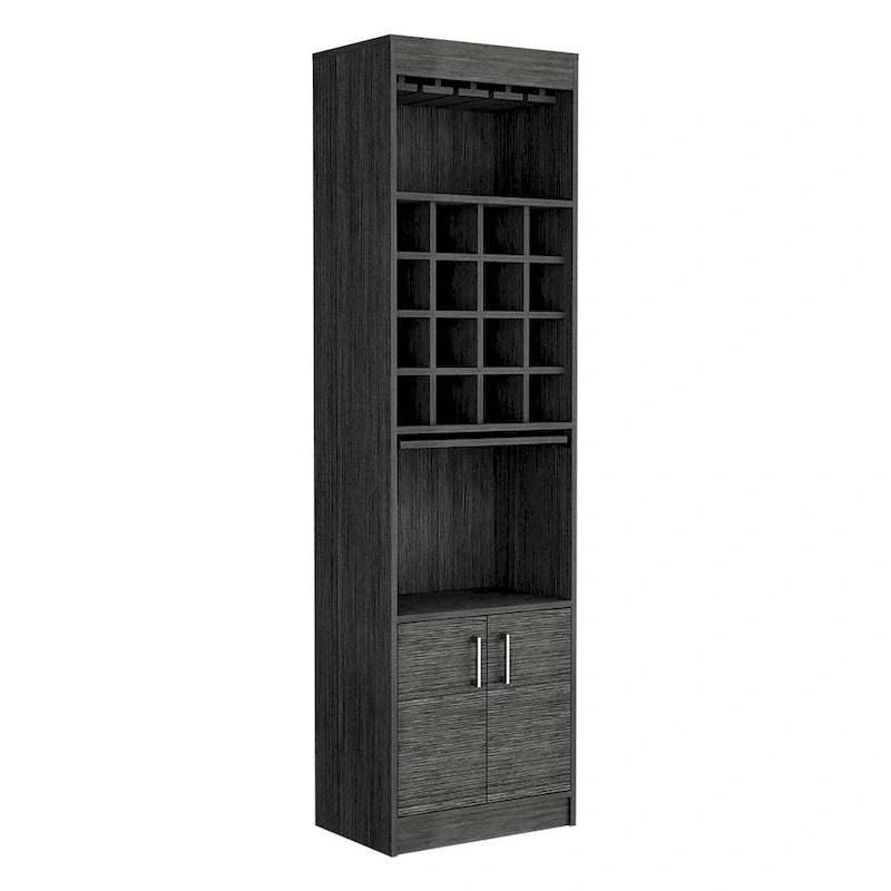 Bar Cabinet for Kitchen, Dining Room,Living Room, Smokey Oak
