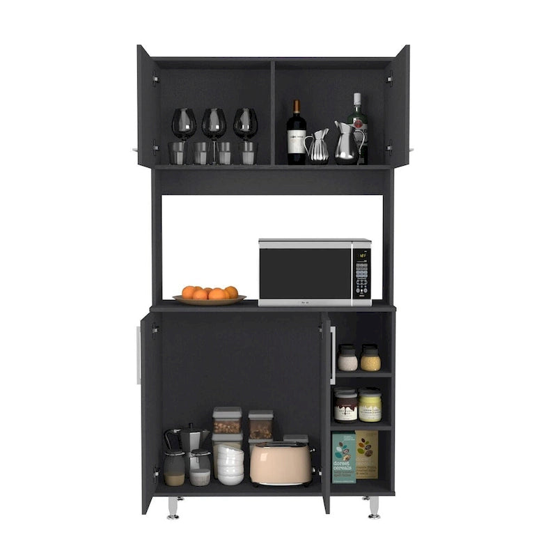 Pantry Cabinet for Kitchen, Dining Room,Living Room, Black