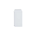 Vertical Stripes and Wavy Design of a Four-Door Cabinet