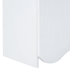 Vertical Stripes and Wavy Design of a Four-Door Cabinet