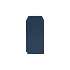 Vertical Stripes and Wavy Design of a Four-Door Cabinet