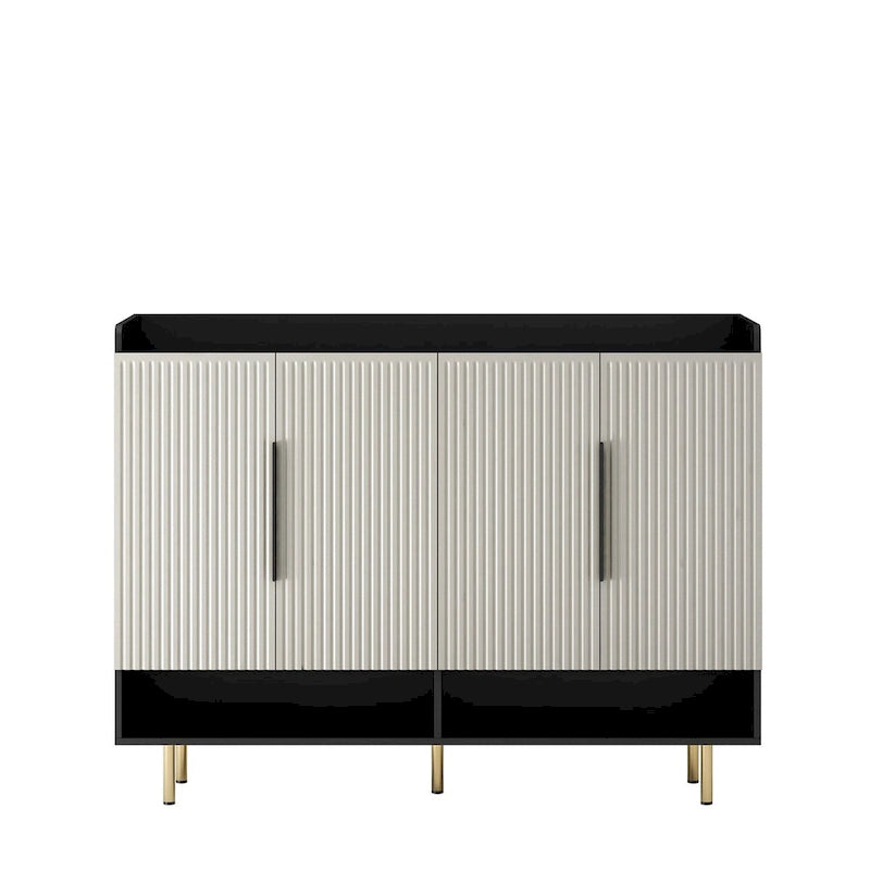 Shoe Cabinet with 4 Doors Large Modern Shoe Storage Organizer Cabinet with Adjustable Shelves for Entryway Shoe Rack Cabinet