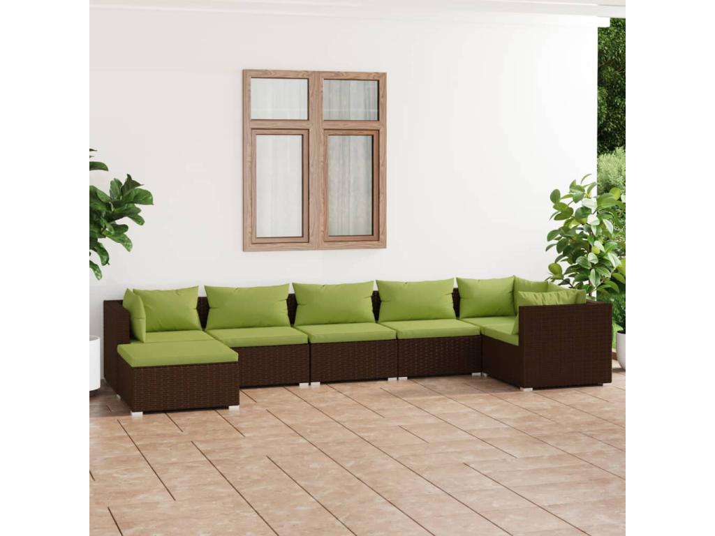 Brown Woven Resin Wicker Outdoor Furniture Set