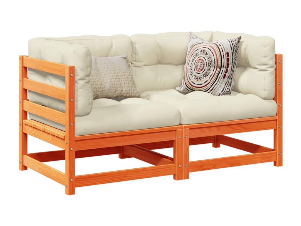 Brown Pine Wood Outdoor Furniture Set - dlz1766582302746