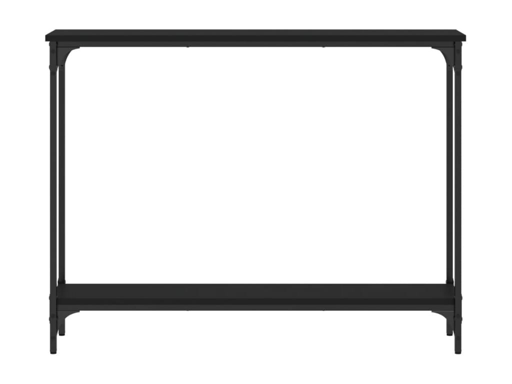 Black Engineered Wood Table, 100 x 22.5 x 75 cm