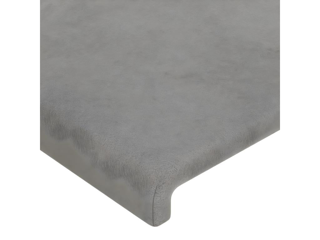 Gray Velvet Bed, 80 x 5 x 78 cm - dlz1766582537649