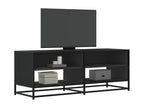 Black Engineered Wood TV Stand, 120.5 x 40 x 46 cm