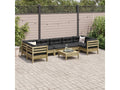 Brown Pine Wood Outdoor Furniture Set - dlz1766582614131
