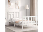 White Solid Wood Bed Frame