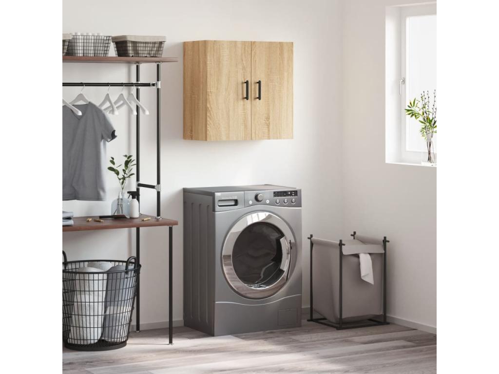 Natural Engineered Wood Wardrobe, 60 x 31 x 60 cm