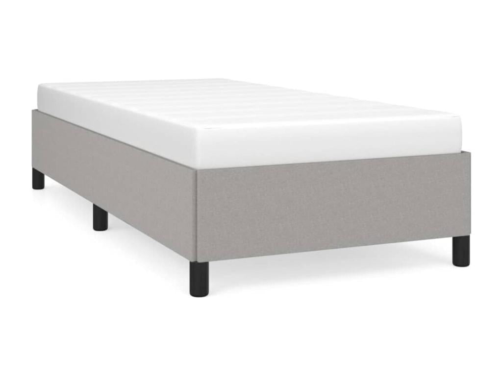 Gray Fabric Bed Frame, 90 x 190 cm