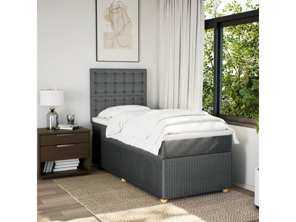 Gray Fabric Mattress, 90 x 190 cm