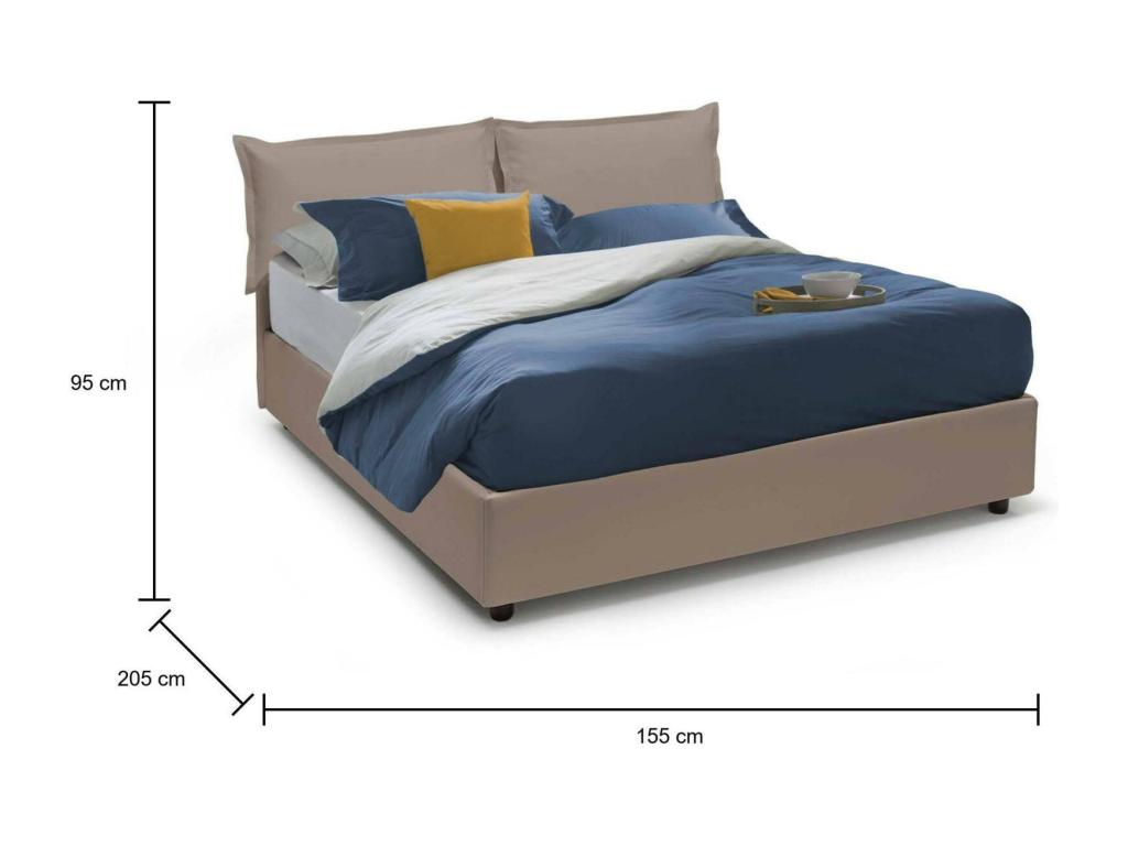 Gray Leather Mattress, 140 x 190 cm