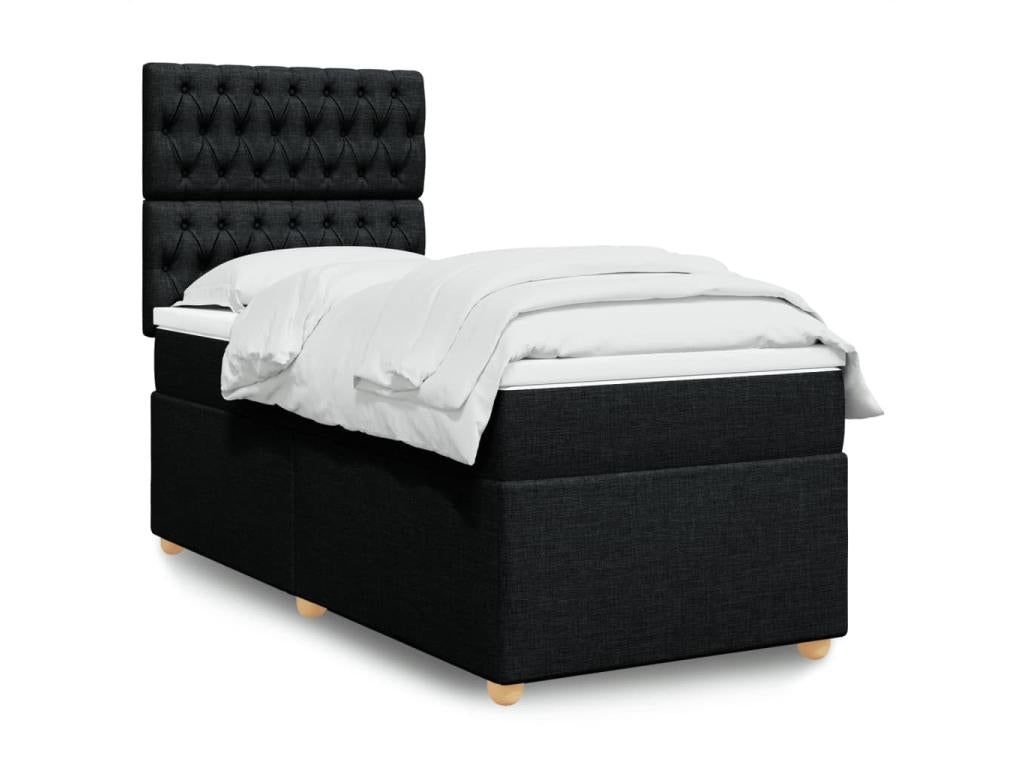 Black Fabric Mattress, 80 x 200 cm