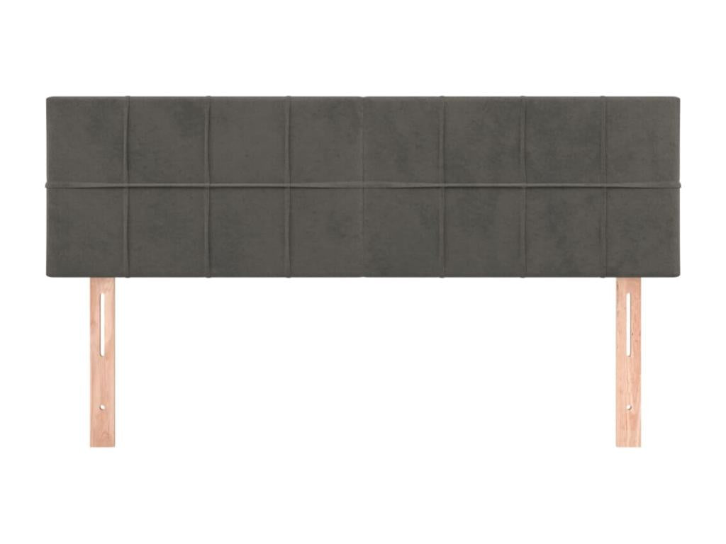 Gray Velvet Bed, 72 x 5 x 78 cm