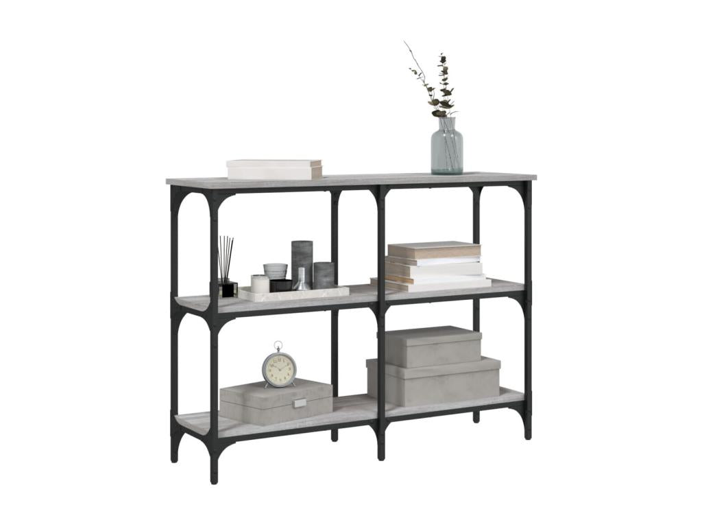 Gray Engineered Wood Table, 100 x 29 x 75 cm