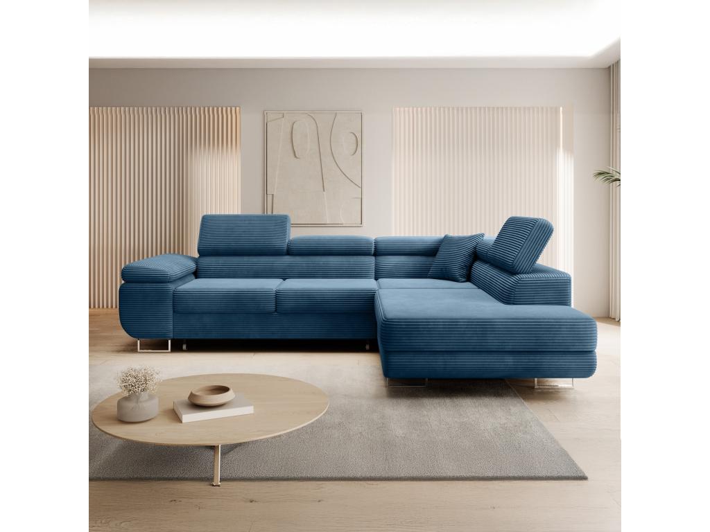 Blue Velvet Sofa Bed