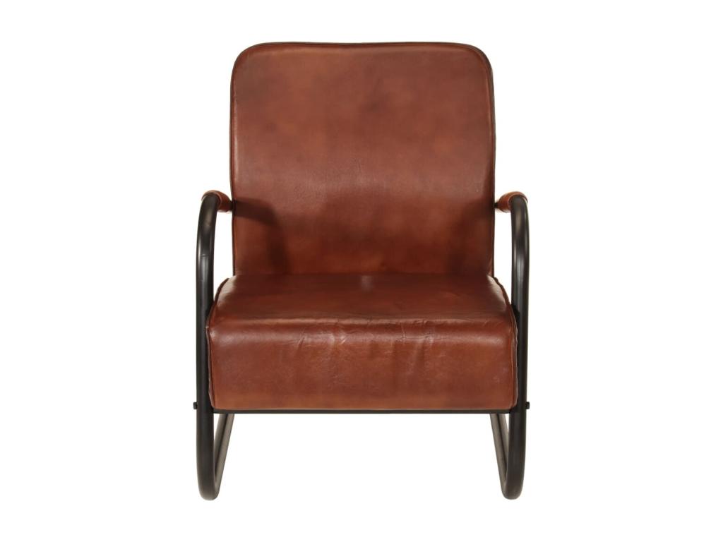 Brown Leather Accent Chair