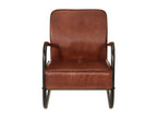 Brown Leather Accent Chair