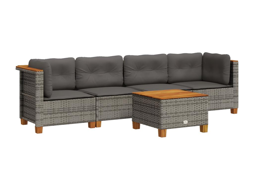 Gray Woven Resin Wicker Outdoor Furniture Set - dlz1766582049493