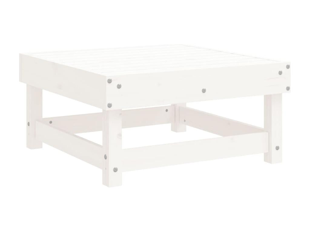 White Solid Wood Outdoor Furniture Set