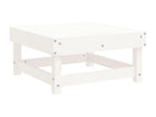 White Solid Wood Outdoor Furniture Set