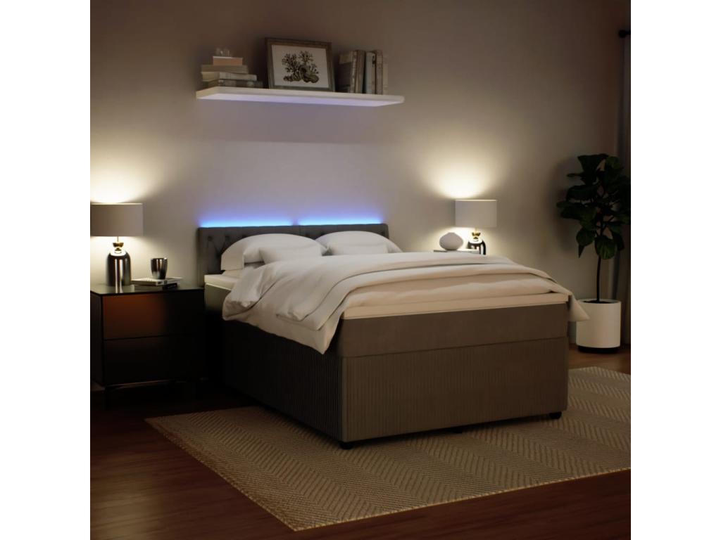 Gray Velvet Mattress, 140 x 200 cm