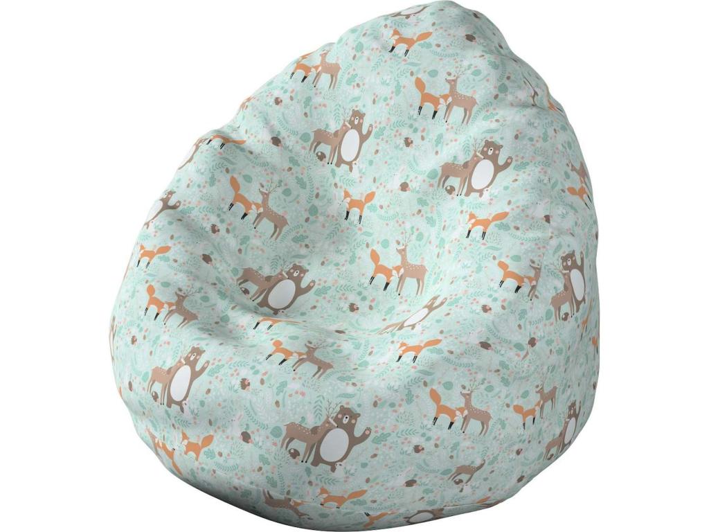 Green Ottoman, 60 x 60 x 105 cm