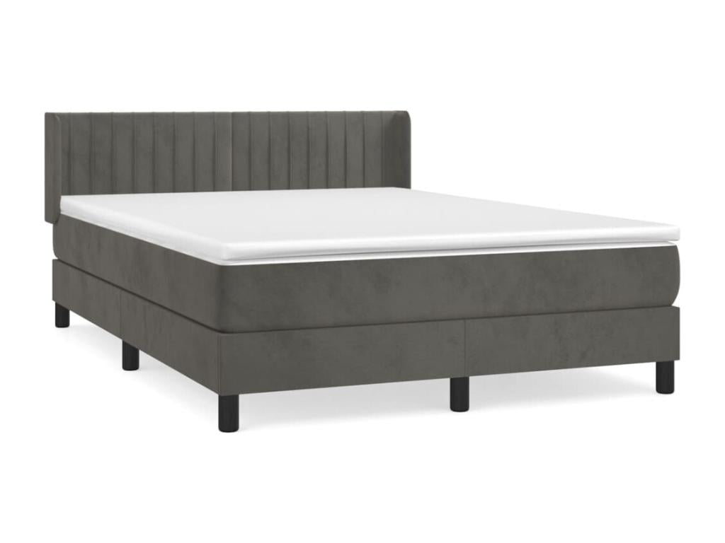 Gray Velvet Mattress, 140 x 190 cm