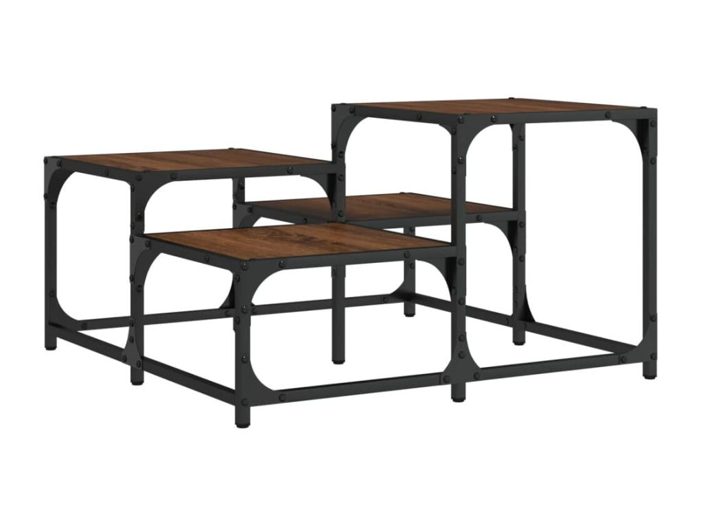 Brown Engineered Wood Coffee Table, 68 x 68 x 40 cm