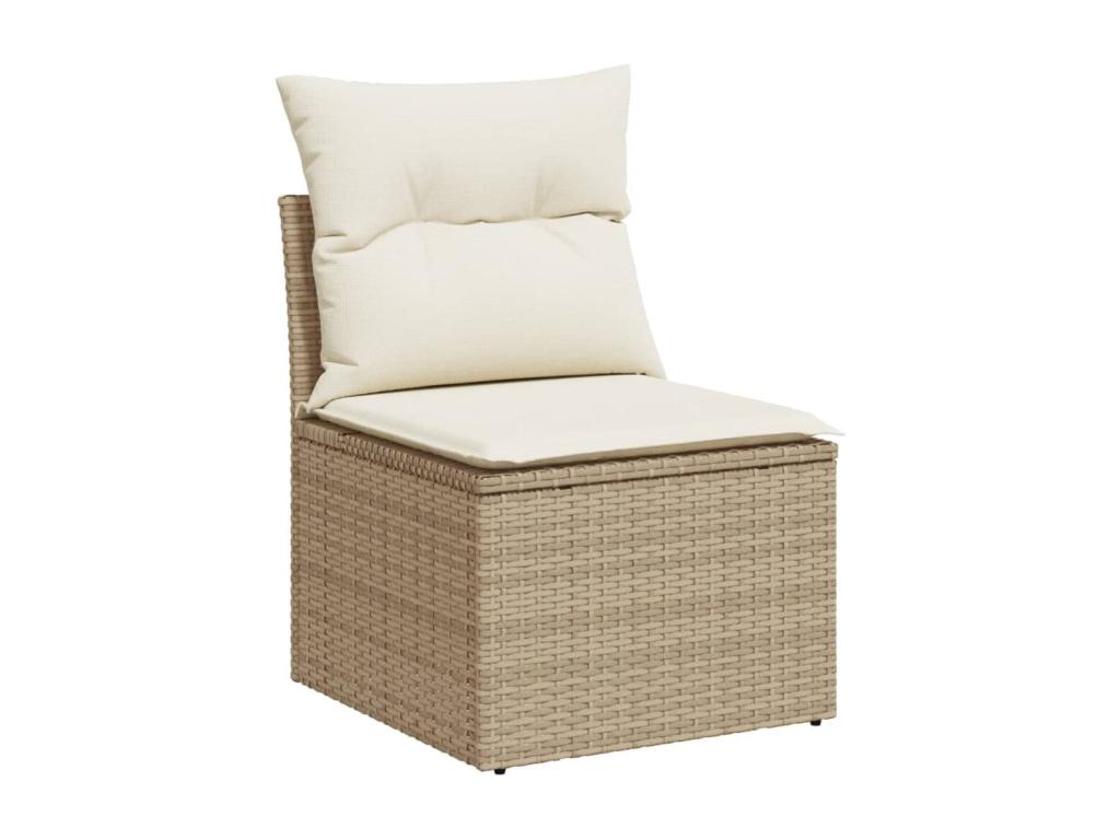 Beige Woven Resin Wicker Outdoor Furniture Set - dlz1766582146326