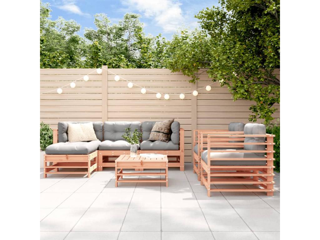 Brown Solid Wood Outdoor Furniture Set - dlz1766582487258