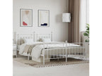 White Metal Bed Frame, 160 x 200 cm