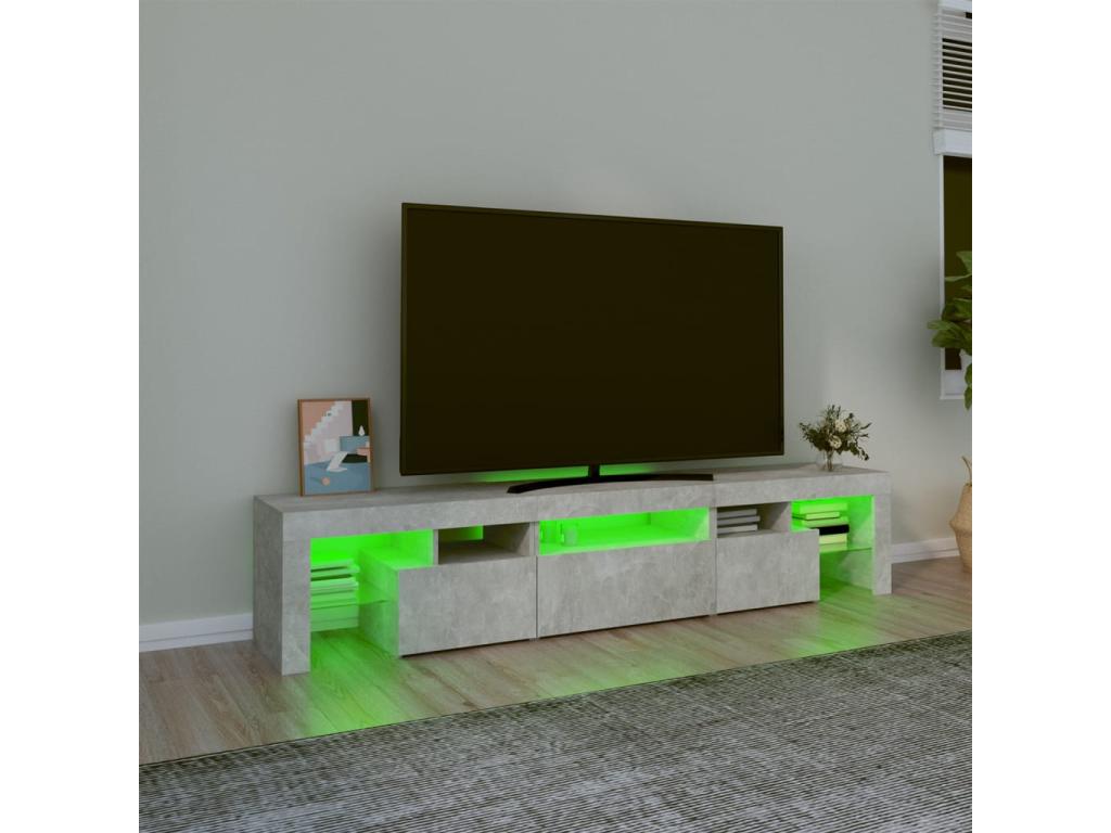 Gray TV Stand, 200 x 36.5 x 40 cm