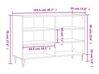 Gray Engineered Wood Sideboard, 103.5 x 35 x 70 cm