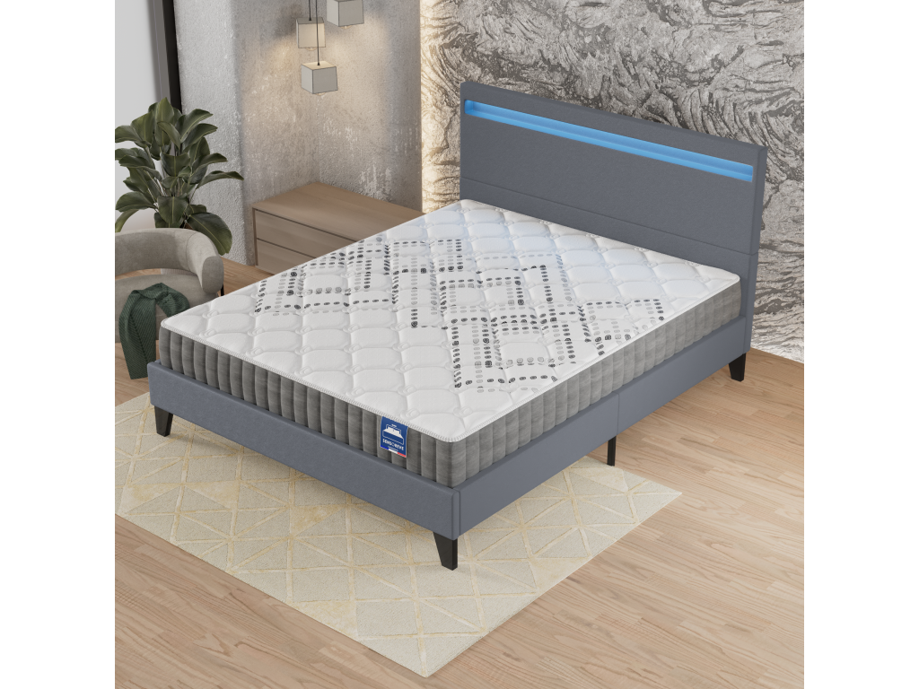 Gray Mattress, 20 cm Thick, 120 x 190 cm